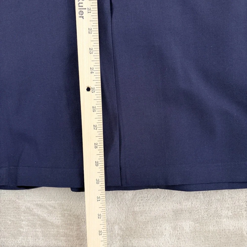 Oxxford Clothes Glasgow Double Breasted Crest Enamel Button Blazer Navy Men 44R